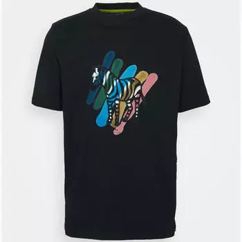 Футболка PS Paul Smith Broad Stripe Zebra, черный