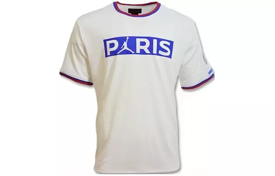 Футболка PSG X унисекс белая Jordan, белый