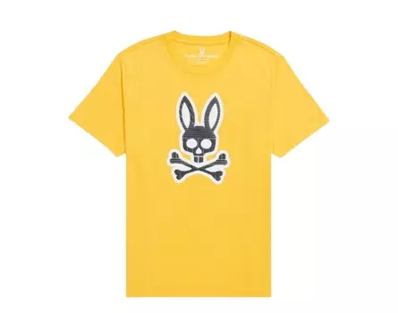 Футболка Psycho Bunny Liam Bal Golden Ray Big and Tall B9U138S1PC-GDR, желтый