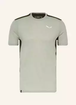 Футболка puez hybrid dry'ton Salewa, зеленый