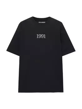 Футболка Pull&Bear, черный