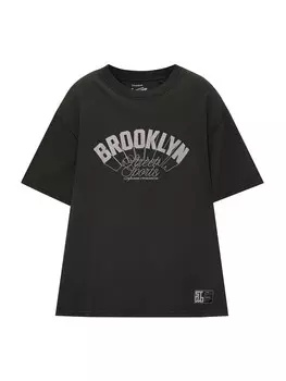 Футболка Pull&Bear, черный