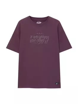 Футболка Pull&Bear, цвет Aubergine/Lavender