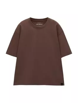 Футболка Pull&Bear, цвет Chocolate