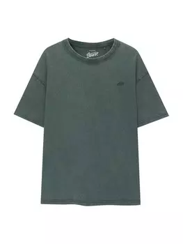 Футболка Pull&Bear, пятнистый зеленый