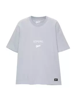 Футболка Pull&Bear, пыльно-голубой