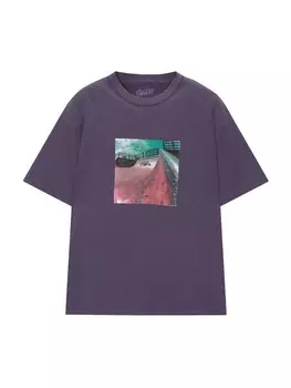 Футболка Pull&Bear, темно-фиолетовый