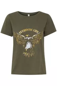 Футболка Pulz Jeans JUNE, оливковый