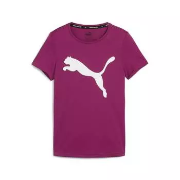 Футболка PUMA Big Kids' Girls' Active, молодежная, цвет magenta gleam