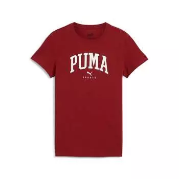 Футболка PUMA Big Kids' Girls' SQUAD для подростков, цвет intense red
