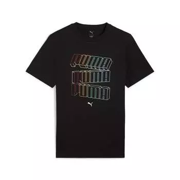 Футболка PUMA Men's ESS Stacked Logo, черный