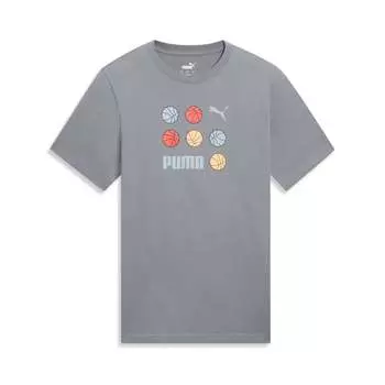 Футболка PUMA мужская GRAPHICS BBall, цвет cast iron