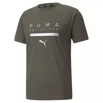 Футболка Puma Run Logo, зеленый