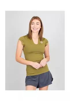 Футболка Pure Wild с V-образным вырезом BIDI BADU, цвет Oliv