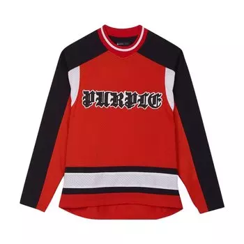 Футболка PURPLE BRAND Mesh Colorblock 'Fiery Red', красный