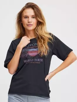 Футболка pzbrielle Pulz Jeans, черный