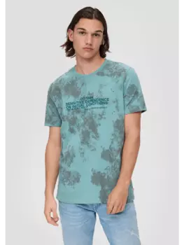 Футболка QS, цвет grau/trkis