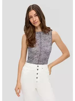 Футболка QS keine rmellnge, цвет mehrfarbig-pink-schwarz