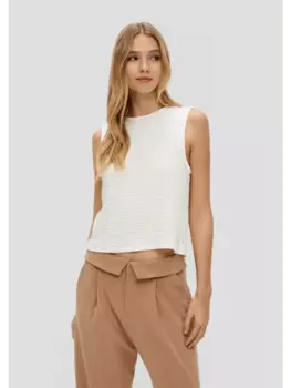 Футболка QS keine rmellnge, кремовый