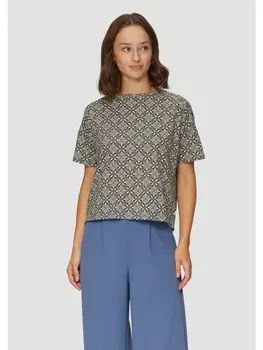 Футболка QS kurzarm, цвет blau-mehrfarbig