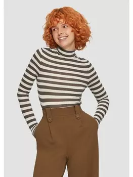 Футболка QS langarm, цвет creme-schwarz