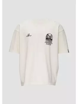 Футболка QS Sweatshirt kurzarm, кремовый