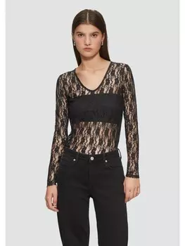 Футболка QS T-Shirt langarm, черный