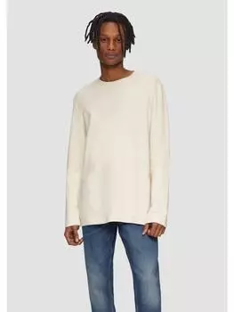 Футболка QS T-Shirt langarm, кремовый