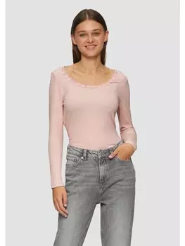 Футболка QS T-Shirt langarm, розовый