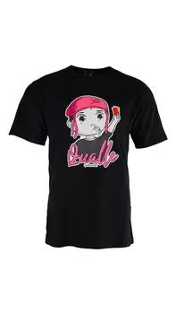 Футболка Qualle Baumwoll Quallekopf Respekt, черный