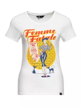 Футболка Queen Kerosin Femme Fatale, белый
