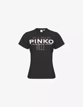Футболка Quentin с заклепками Pinko, черный