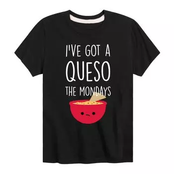 Футболка Queso The Mondays для мальчиков 8–20 лет с рисунком Licensed Character, черный