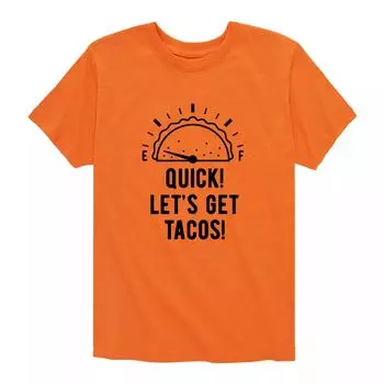 Футболка Quick Lets Get Tacos для мальчиков 8–20 лет с рисунком Licensed Character