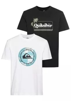 Футболка Quiksilver, черный/белый