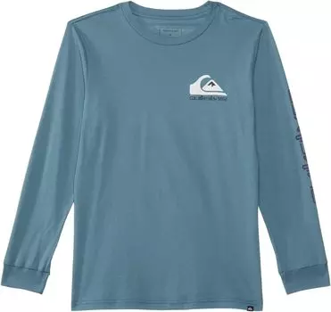 Футболка Quiksilver Comp Logo Long Sleeve, цвет Blue Shadow
