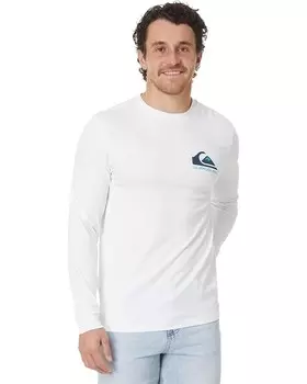 Футболка Quiksilver Comp Logo Long Sleeve Screen Tee, цвет White 1