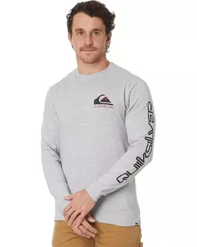 Футболка Quiksilver Comp Logo Long Sleeve Screen Tee, цвет Light Grey Heather