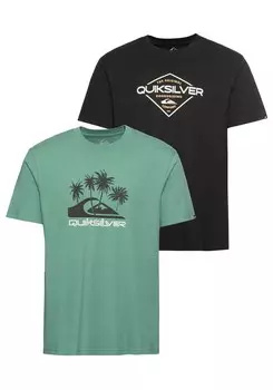 Футболка Quiksilver, цвет Green/Black