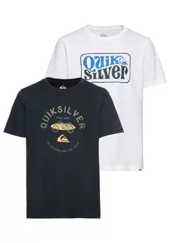 Футболка QUIKSILVER, цвет Navy/White