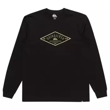 Футболка Quiksilver Diamond Logo long sleeve, черный