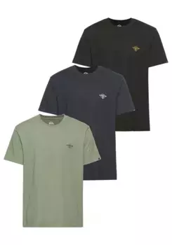 Футболка Quiksilver "DIAMONDS BEST SHORT SLEEVE TEE PACK3 YM", цвет морской волны