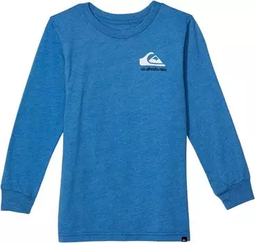 Футболка Quiksilver Flaming Box Long Sleeve Tee, цвет Vallarta Blue Heather