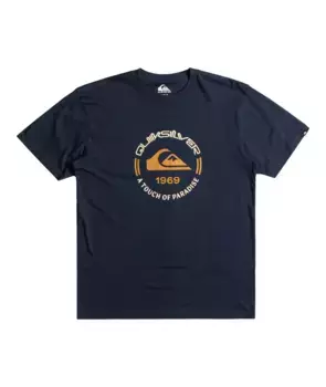 ФУТБОЛКА Quiksilver "КРУГЛЫЙ ЛОГОТИП С КОРОТКИМ РУКАВОМ", синий