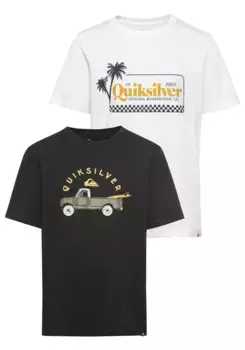 Футболка Quiksilver "ROKELIATABUNYSS TEES", для мальчиков, черно-белый