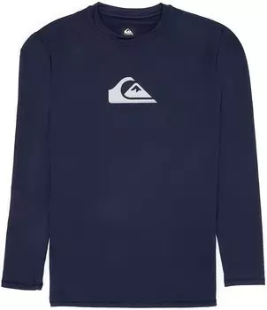 Футболка Quiksilver с длинными рукавами и полосками UPF, синий