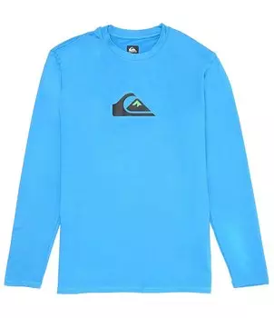 Футболка Quiksilver с длинными рукавами и полосками UPF, синий