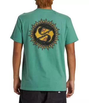 Футболка Quiksilver с короткими рукавами Spin Cycle, зеленый