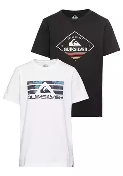 Футболка QUIKSILVER Shirt, черный/белый
