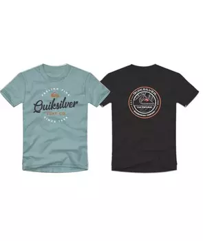 Футболка QUIKSILVER Shirt, цвет pastel green/black